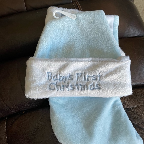 Baby’s First Christmas- Santa Hat & Stocking Set - Picture 1 of 4